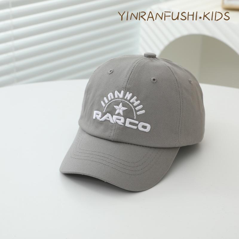 Children's Hats Spring and Autumn Thin Baby Letter Embroidered Sun Hat Kindergarten Baseball Summer Baseball Cap