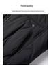 Men's Trendy Black Bomber Jacket with Baseball Collar