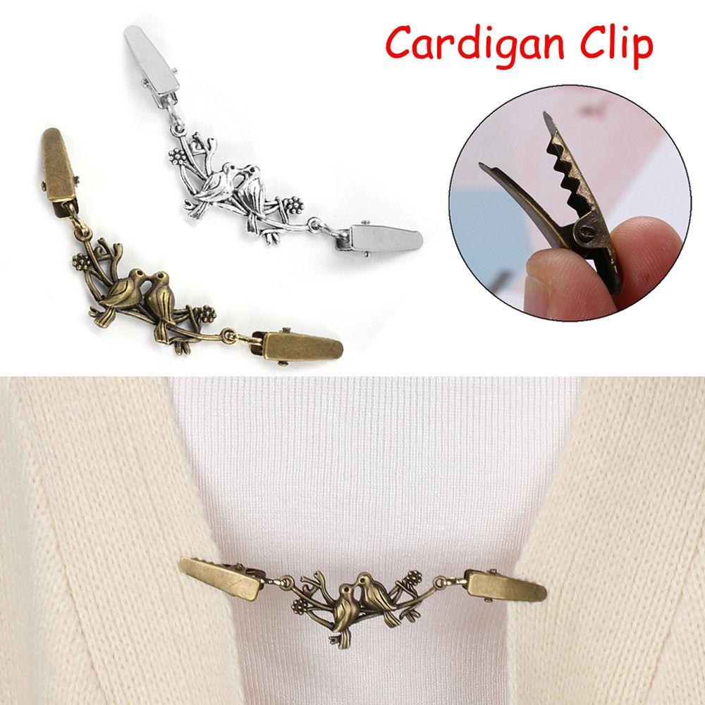 Fashion Retro New Cardigan Clip Sweater Blouse Pin Duck Clip Clasps Shawl Brooch