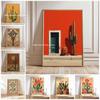 Bohemian Cactus Desert Canvas Poster Mexico Smallest Architectural Artwork Western Plant Wall Art Print for Modern Home Decor