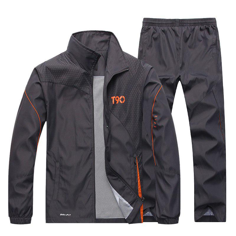 

Весенние комплекты для бега, мужские спортивные костюмы, комплект спортивной одежды, тренировочный теплый спортивный костюм, спортивный костюм с карманом на молнии 4XL(185cm)