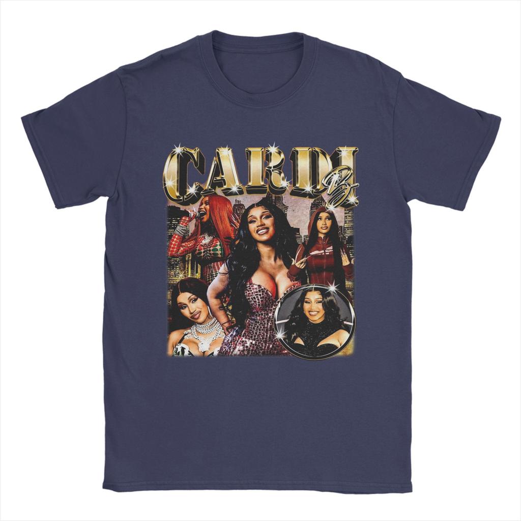 Rapper Cardi B T-Shirts Men  Funny Pure Cotton Tees Crewneck Short Sleeve T Shirt Printing Tops