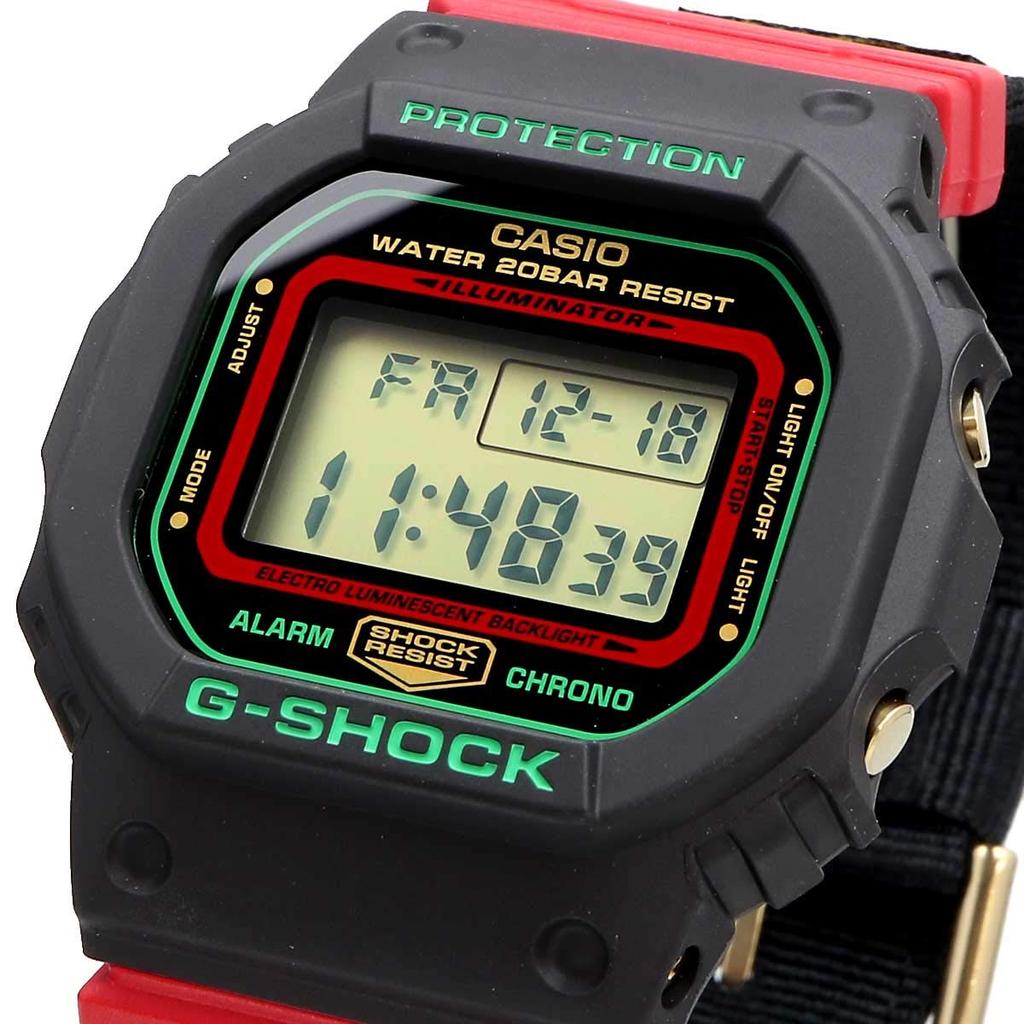 Casio G-Shock Men's and Women's Unisex Digital Speed Watch, Black, DW-5600THC-1 [Parallel Import]