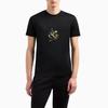 Emporio Armani SS25 Snake Year Limited Edition Snake Embroidery Fitted Short Sleeve Round Neck T-Shirt Men tops Black EM001702-AF10017-UC001