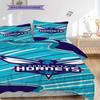 Charlotte Hornets Dynamic Blue Energy Three-piece set(1 * duvet cover + 2 * pillowcase, without core)Soft and comfortable Bedding set