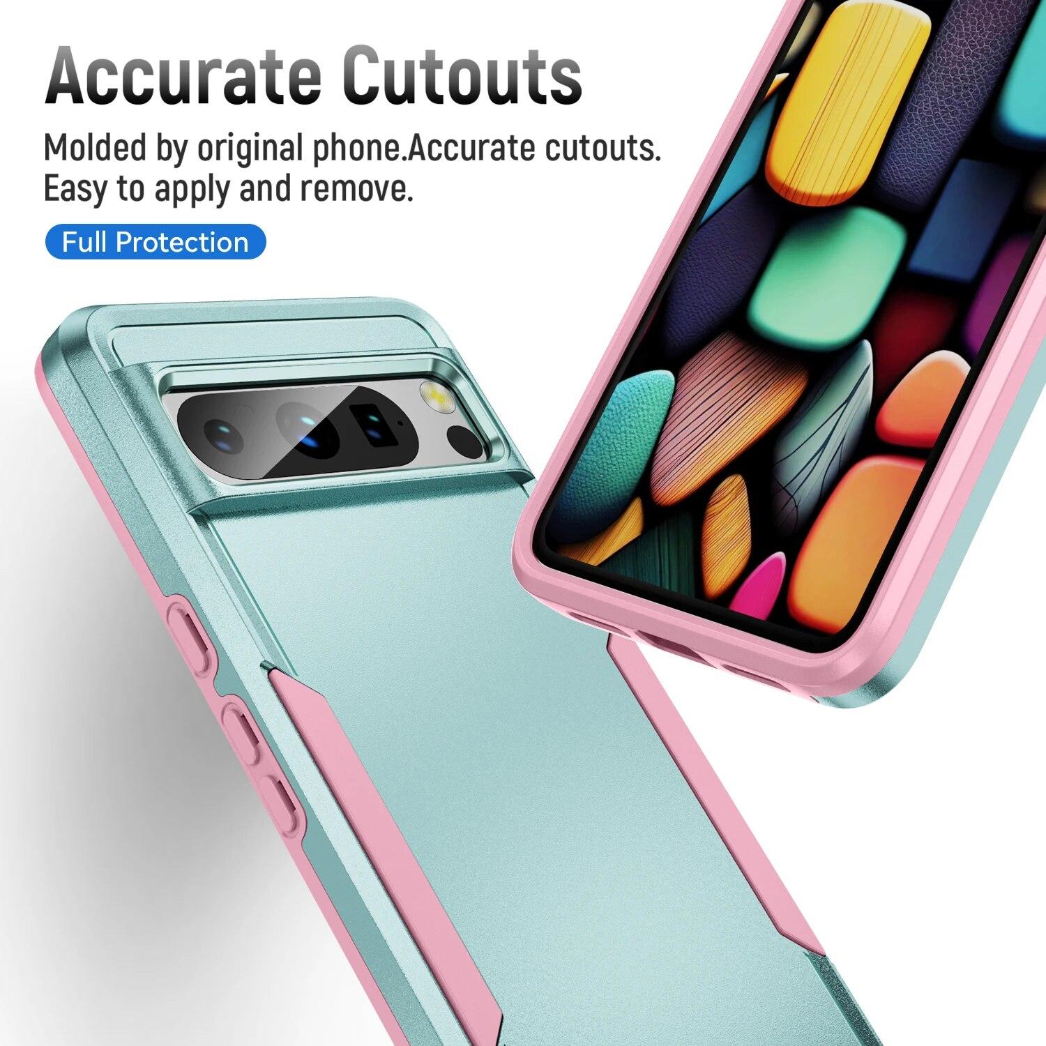 

Противоскользящий защитный чехол 2 в 1 для Google Pixel 8 Pro 7A Pixel7 Pixel8 Pixel7A Pixel 6 7 Pro 6A Pixel6a Pixel6 Нескользящий чехол for Pixel 7A чёрный