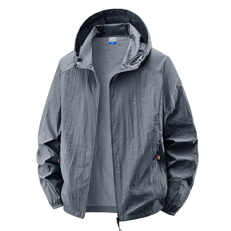 Sommerjacken Herren Mit Kapuze Windbreaker Mäntel Camping Sonnenschutzkleidung Herren Ultradünn Angeln Tragen Mann Sportbekleidung