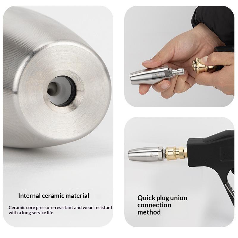 30/35/40/45/50 360° Stainless Steel Swivel Pressure Washer Nozzle Quick-Connect Lotus Spray Head For Tree Bark Rust Removal