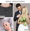 4 Stück Modische Eheringe Edelstahl Fidget Spinner Ringe Romantischer Knöchelring Geschenk für Männer Frauen