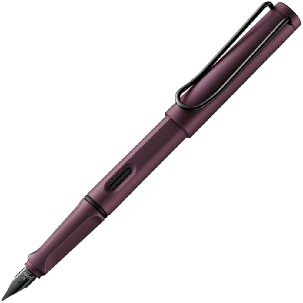 LAMY (Ramy) Safari Crimson (Scarlet) Fountain Pen - Ergonomic Grip and Polished Steel Tip Size M ...