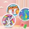 Round Frame Unicorn Diamond Painting Kit: Creative DIY Children's Handmade Sticker Art with Frame
