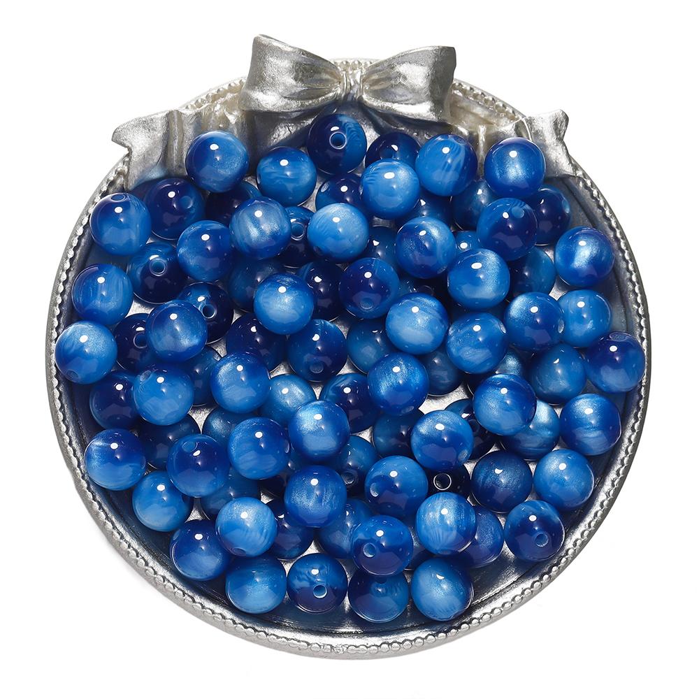 20-50pcs/lot Multicolor Resin Mitation Cat Eye Round Beads Bracelet Spacer Beads For DIY Handmade Jewelry Making Findings