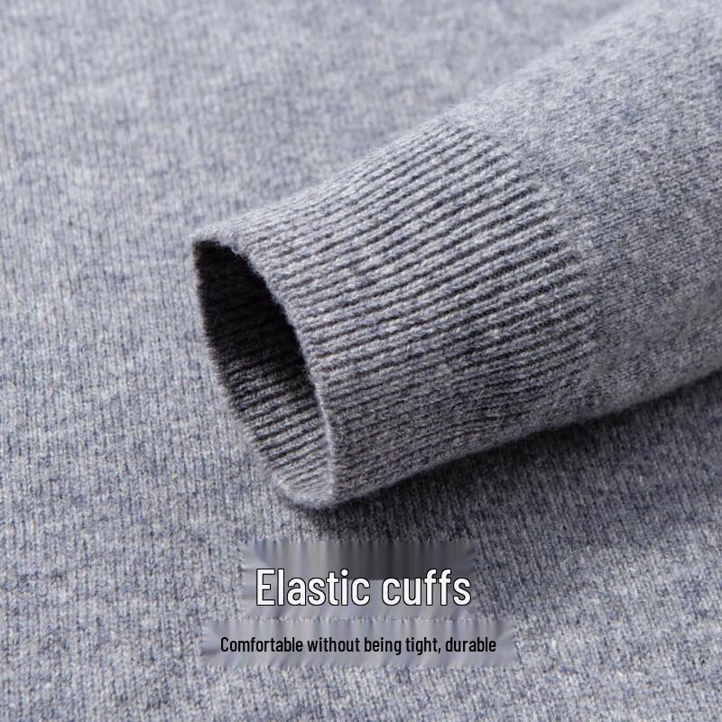 Hodo Men's 100% Wool Thickened Shirt Collar Mock Two-Piece Sweater