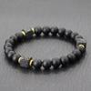 Fashion Natural Stone Bracelet For Men 8mm Volcanic Rock Obsidian Strand Braclet Meditation Healing Braslet Rosary Beads Pulsera