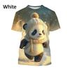 Summer Cute Panda 3D Printed Casual Short Sleeve T-Shirts Women’s