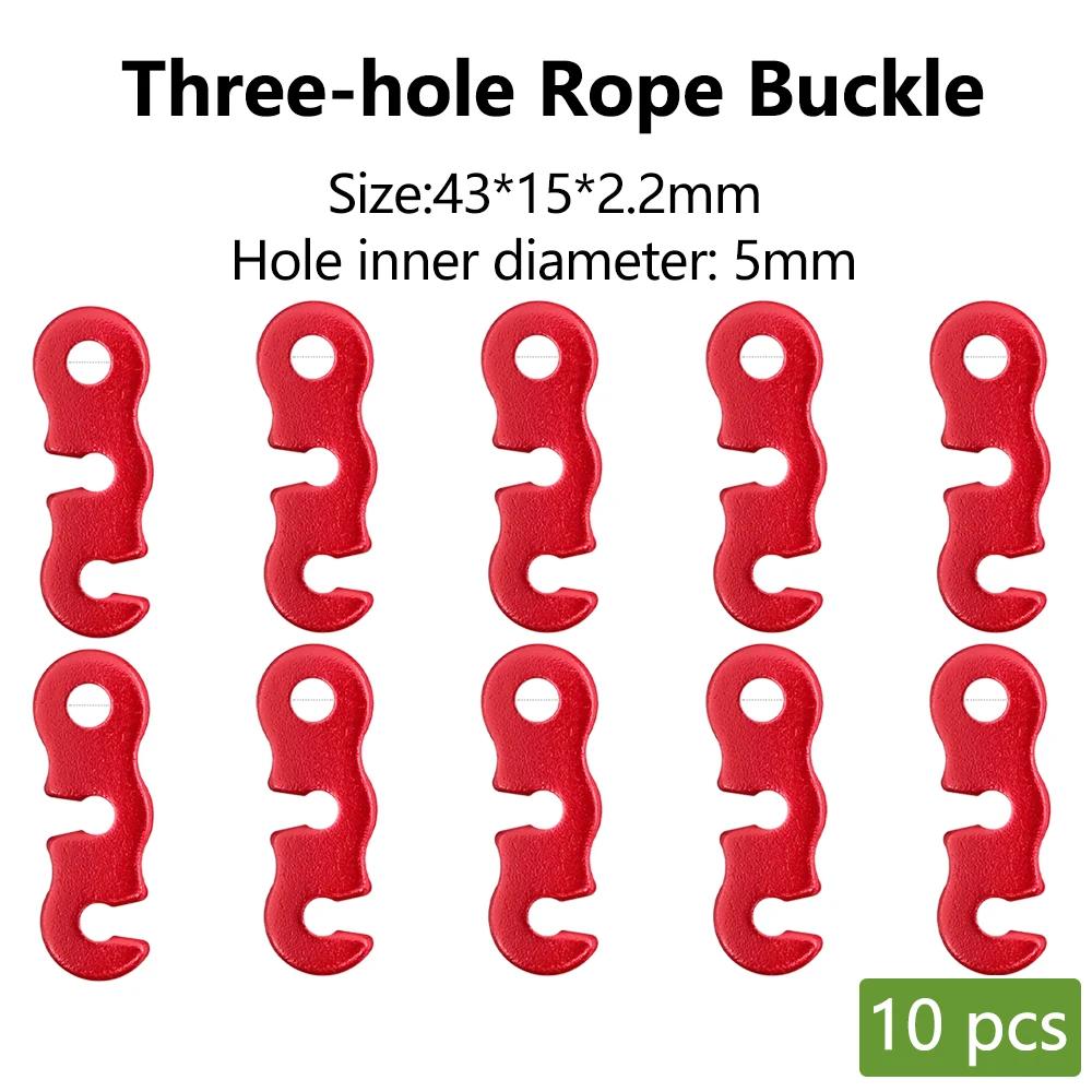 1/5/10pcs Adjustable Tent Rope Buckle Aluminum S-type Wind Cord Buckle Sturdy Rope Buckle for Outdoor Camping Tents Accessories