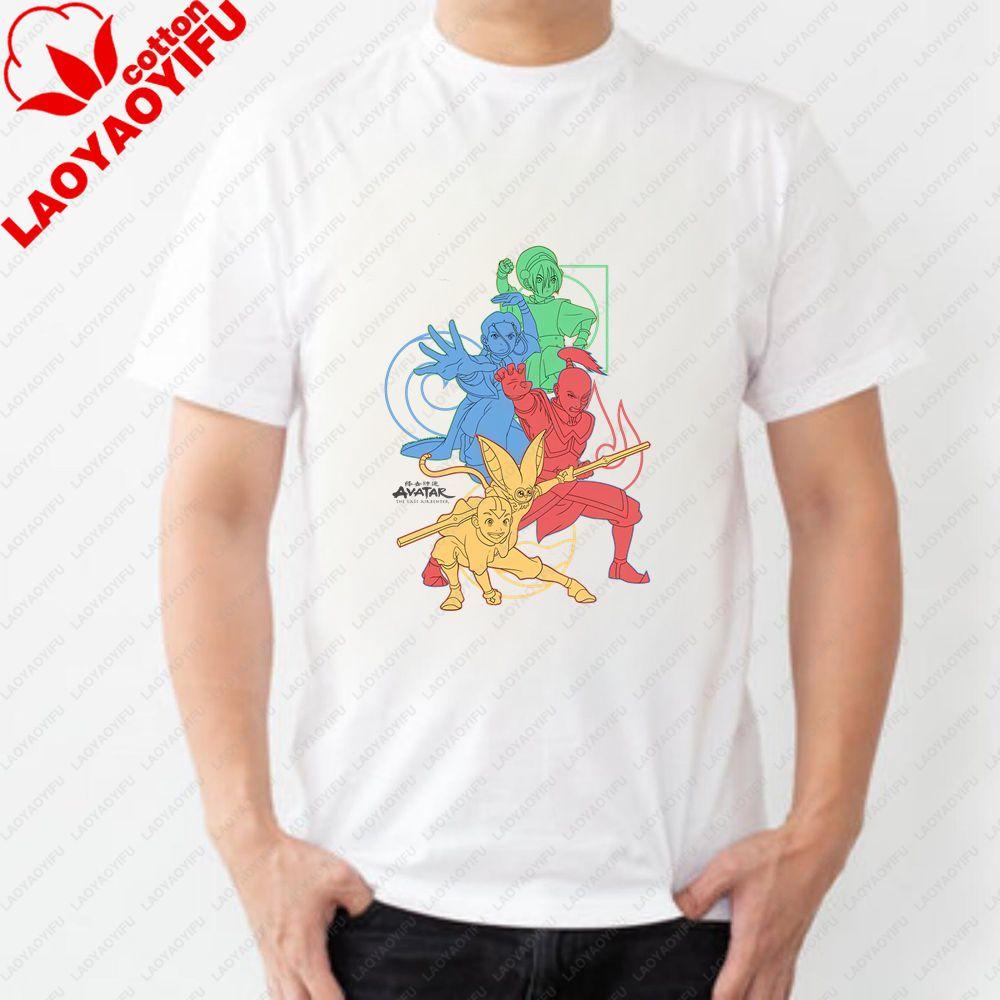 Avatar The Last Airbender - Loose Trend Harajuku Short-Sleeved Shirt for Both Unisex and WoUnisex - Patterned Pure Cotton T-Shirt