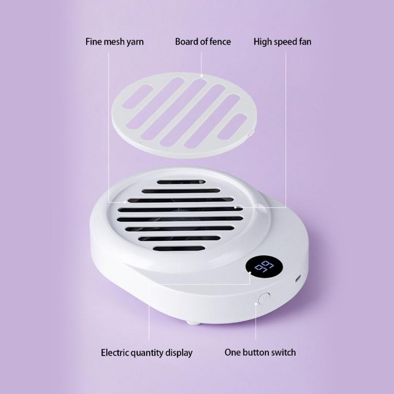 Rechargeable Nail Drill Dust Collector Strong Suction Force Quiet Technology For Nail Artists And DIY Enthusiasts