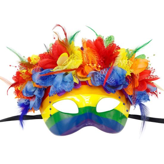 Splendida Maschera Costume di Carnevale Maschera di Mardi Gras per Uomini Donne, Colorata Arcobaleno Mascherata Veneziana Festa di Ballo, Carnevale, Cosplay di Halloween