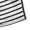 2025 Autumn Women's V-Neck Stripe Patchwork Waist-Cinching Long Sleeve Top