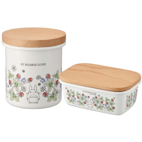 Skater Enamel Canister Wooden Lid 750ml My Neighbor Totoro ENC8-A