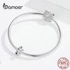 BAMOER Jet Plane Spacer Stopper with Silicone 925 Sterling Silver Travel Journey Charm for Women