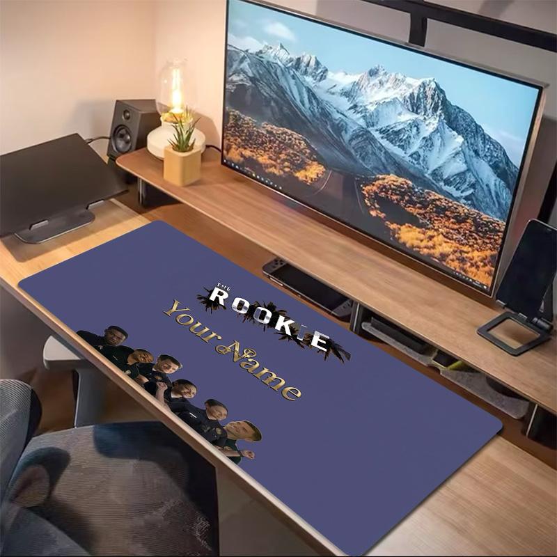 The Rookie Custom Name Large Size Mouse Pad Large Gaming Table Cushion Non-slip Laptop Tablet Big Mousepad XXL Mat Mini PC Playmat With Lock edge
