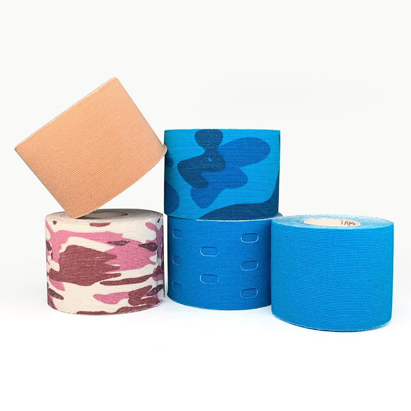 Low Allergy Waterproof Customizable logo Camouflage Sports Muscle Soothing Treatment Tape, 2 Inches * 5 Meters