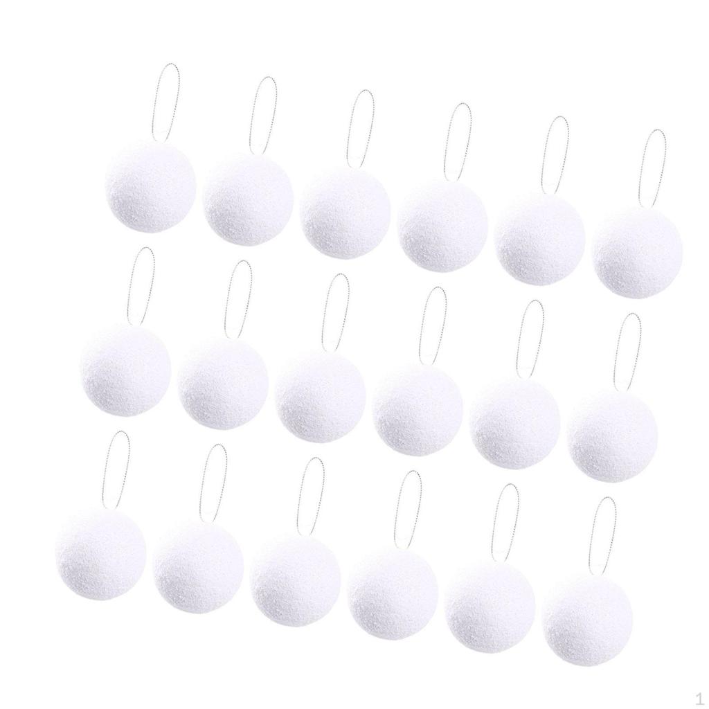 18 Pieces Christmas Balls Ornaments Tree Hanging Decorations Foam for Home Holiday