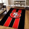 San Francisco 49ers Flanellmuster Quadratischer Teppich, Läufer, Teppich für Wohnzimmer Schlafzimmer Sofa Spielzimmer Dekor, Rutschfeste Fußmatte