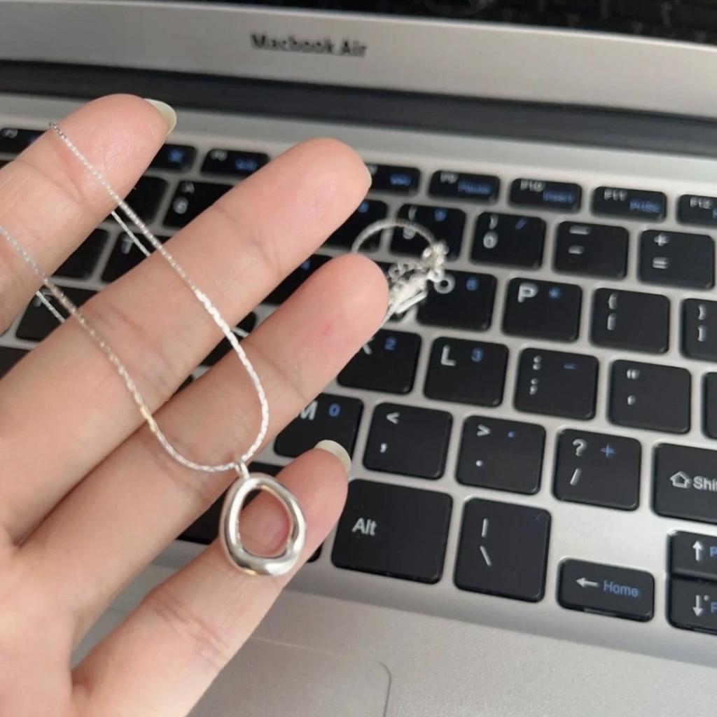 Minimalist Irregular Drop Pendant Necklace Light Luxury Casual Versatile Simple Elegant Collarbone Chain Ins