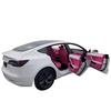 Pink Alcantara Interior Upgrade for Tesla: Personalized Multi-Color Design