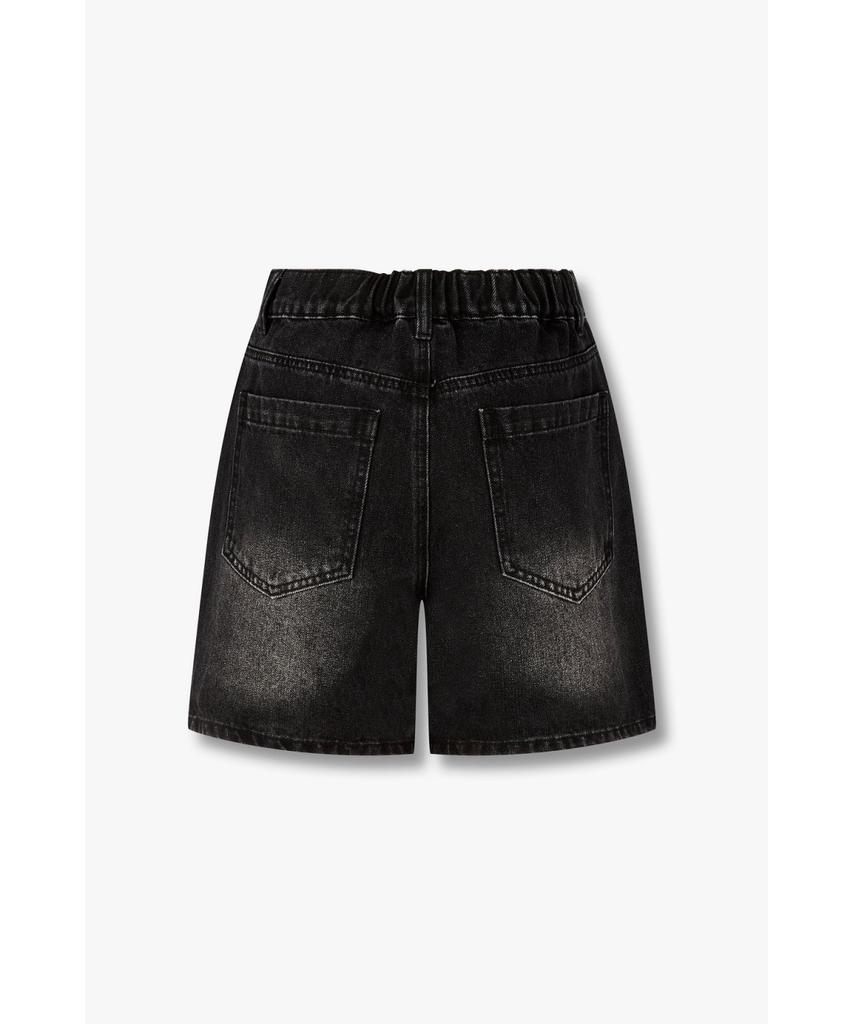 Bobeu Vintage Washed Denim Shorts_Black 7156255004