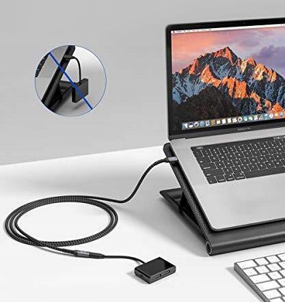 JSAUX USB-C Male To USB-C Female 100W/5A 1M Adapter Cable