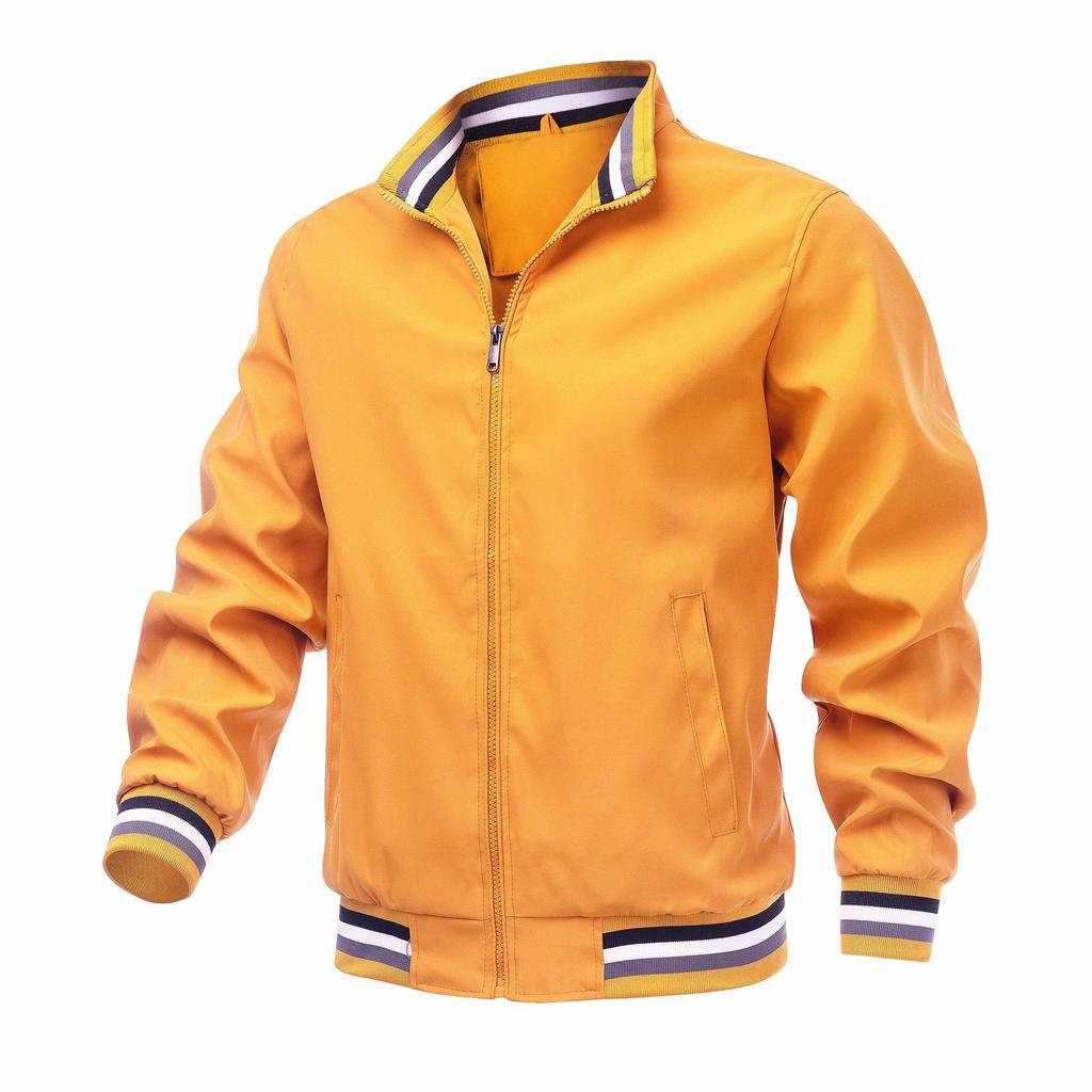 Men's Casual Solid Color Jacket - Spring/Autumn Sportswear