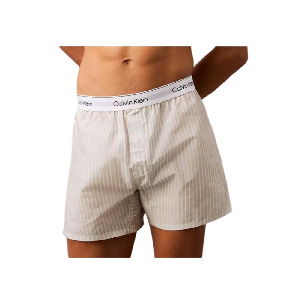 Calvin Klein Striped Letter Mid-Rise Comfortable Breathable Boxer Shorts Men Underwear NM2831-281