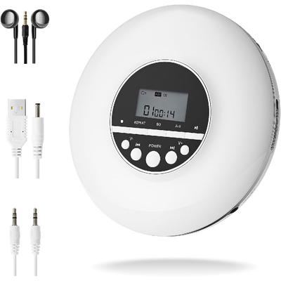 Taşınabilir CD çalar Kulaklıklı CD çalar HiFi klasik kişisel CD Discman atlama önleyici koruma LCD ekran Walkman araba ev için AUX kablolu