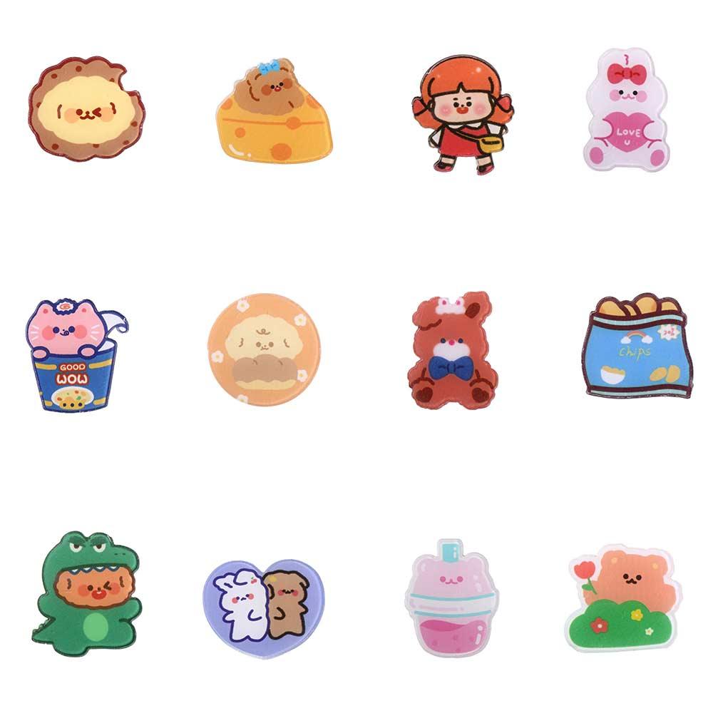 Kawaii Japanese Fashion Acrylic Korean Style Brooch Bag Ornament Cartoon Brooch Fashion Jewelry