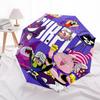 1pc Purple Characters Auto-Open Umbrella - Foldable Design with 8-Rib Iron Frame - Outdoor for Fans, Travelers, Daily Use - Perfect Gift for Festivals