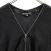 ARMANI EXCHANGE Short sleeve French Sleeve Zip one piece 8 black Women Used