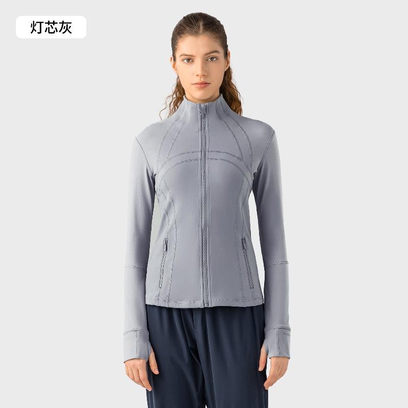 Noul palton sport de yoga pentru toamnă și iarnă, elastic, cu fermoar, pentru femei, top jacket lung cu mânecă lungă pentru alergare, fitness, yoga