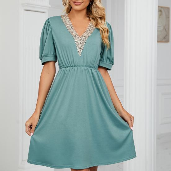 

Летнее платье, удобное платье, дышащее модное женское платье с узкой талией, весенняя одежда