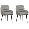 Dining Chairs 2 Pcs Velvet Light Gray 59 X 59.5 X 90 Cm