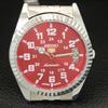 SEIKO 5 AUTOMATIC 6309A VINTAGE REFURBISHED JAPAN MENS RED DIAL WATCH a443986-1