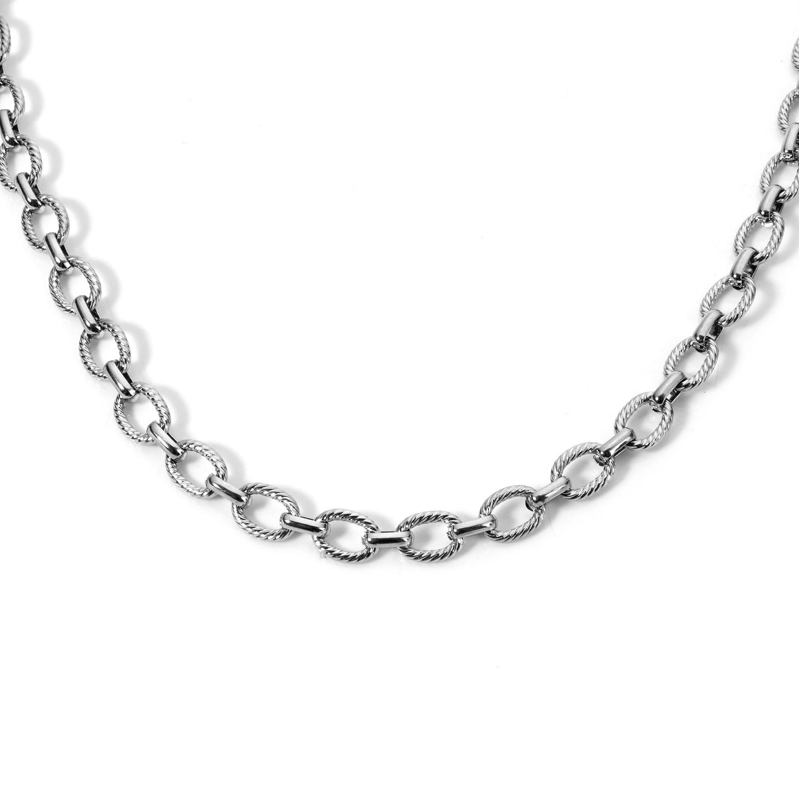 

1 Piece Retro Link Cable Chain Necklace Jewelry 304 Stainless Steel Twisted Choker For Women Men Party Gift 40cm long