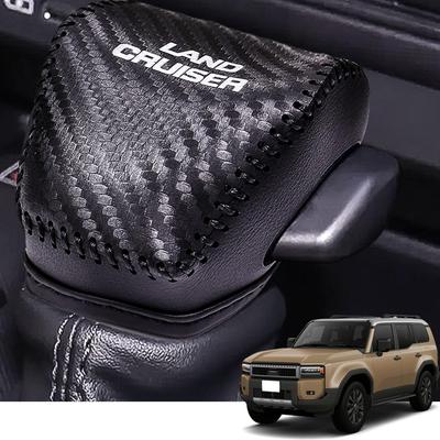 HUDIY Shift Knob Cover for Toyota Land Cruiser 250 Series 2024 Genuine Leather Shift Knob Hybrid Interior Custom Protects Against Easy Includes