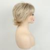 Synthetic Natural Blonde Wigs Short Bob Hair Daily Party Wig for Women Natural Wave Style Mommy Wig with Bangs Elegant Female