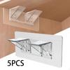 5x Self Gluey Support Shelf Bracket Locking Cabinet Clips Space Saving