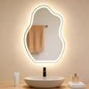 Asymmetric LED Mirror - NETTLIFE - 50x70 Cm - Variable Lighting 3000–6500K - Touch Anti-fog - IP44