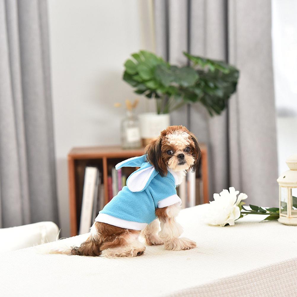 Warm Rabbit Style Clothes Soft Cotton Vest For Small Dogs Winter Outdoor Wear Jacket Dog Coat Pet Dog Clothes